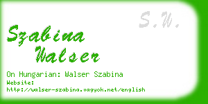 szabina walser business card